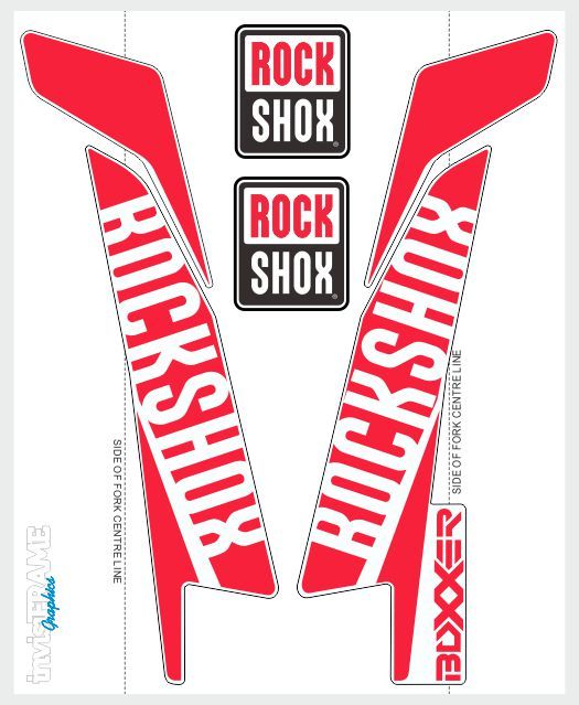 Rock Shox Boxxer Decal Set 4 Forks Stickers Graphics 2006-2009 SRAM Replacements
